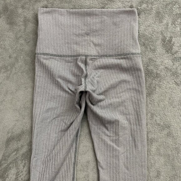 Lululemon Leggings Womens 4 Wunder Under Pant Heathered Herringbone Athleisure - Picture 11 of 12